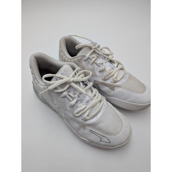 PUMA MB.01 Lo Team Colors - Triple White - Size 10.5 - Pure Money- Metallic Melo - Picture 5 of 9